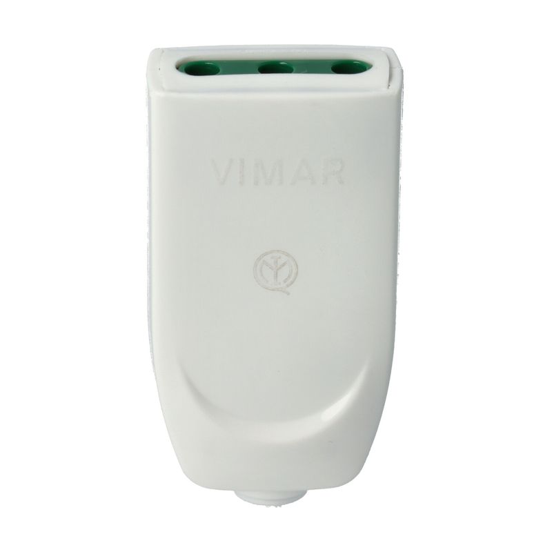 VIMAR 00221.B - Presa mobile 2P+T 10A di tipo P11 con cavo assiale, bianca