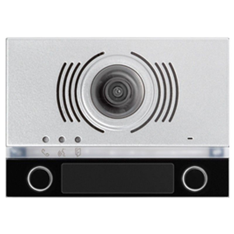 URMET 1168/142 - Frontalino Alpha per modulo audio/video con 2 tasti Nero