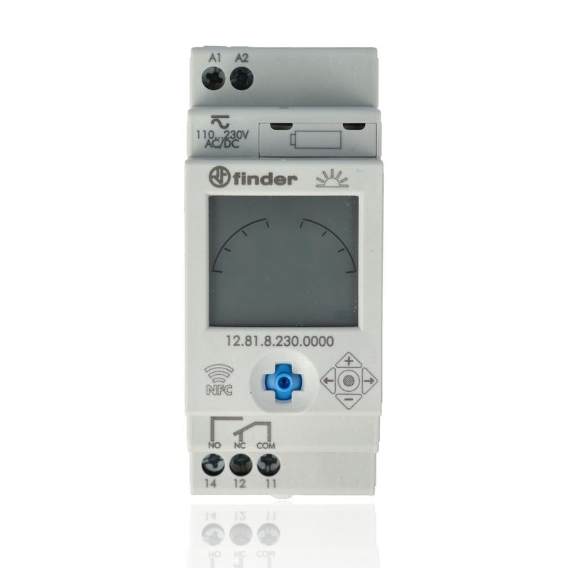 FINDER 128182300000 - Interruttore Orario Digitale Astronomico NFC 1 Scambio 16A