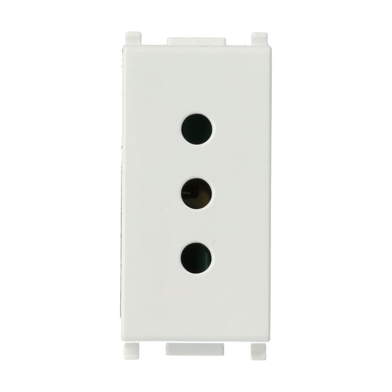 VIMAR 14201 - Presa 2P+T 10A P11 Bianco (Plana)