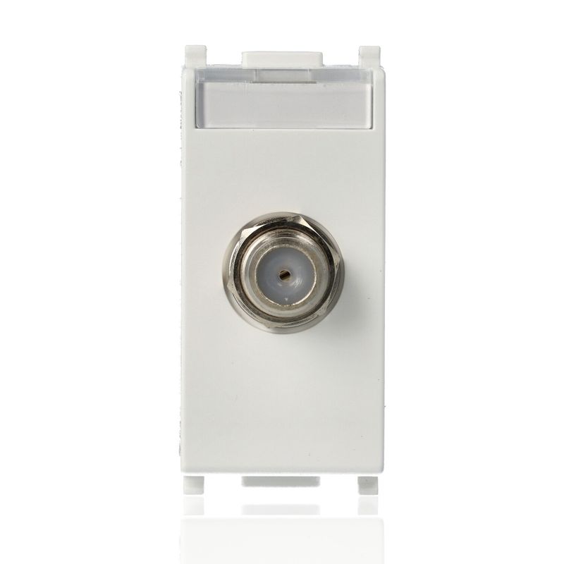 VIMAR 14318 - Presa coassiale tipo F femmina Bianco (Plana)