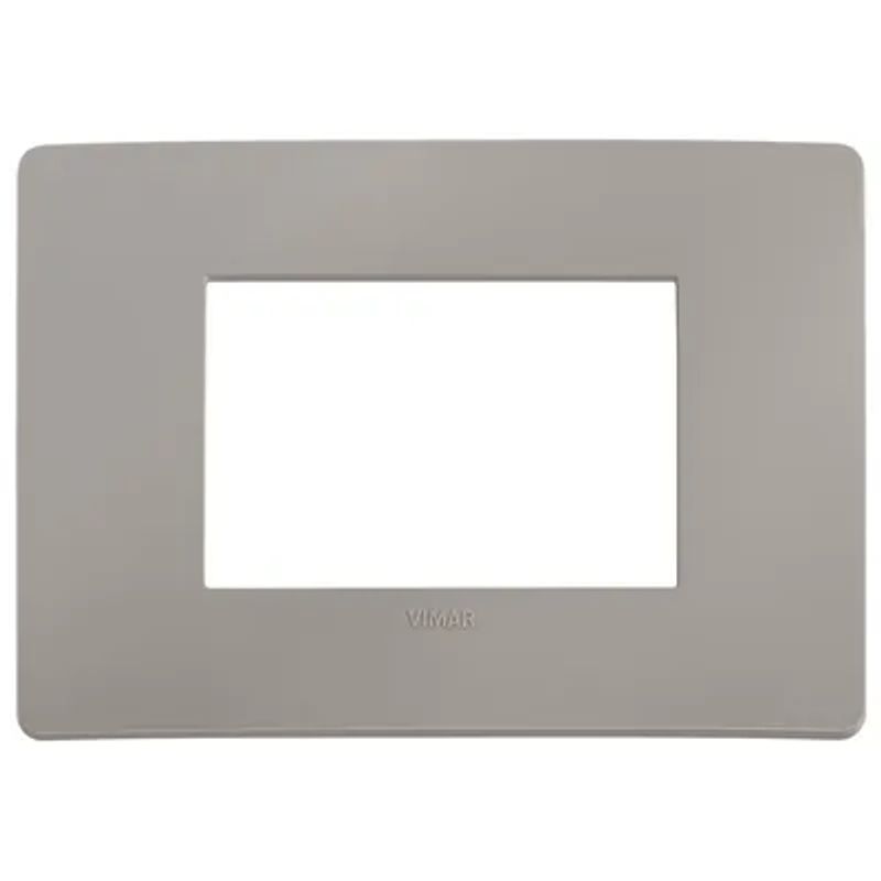 VIMAR 14653U.14 - Placca Plana Up 3 Moduli Grigio Cemento Matt