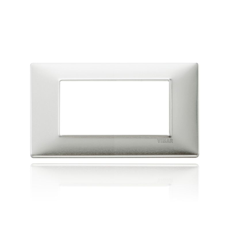 VIMAR 14654.81 - Placca 4M alluminio spazzolato (Plana)