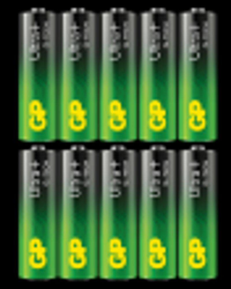 Batterie GP Ultra Plus Alcaline Stilo AA: 15 AUP/LR6 Confezone da 10 batterie