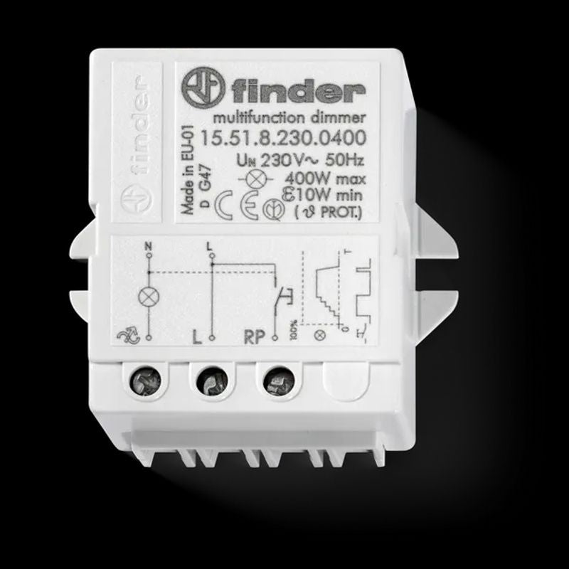 FINDER 155182300400 - Dimmer Modulare Finder 15.51 400W Varialuce LED Halogen