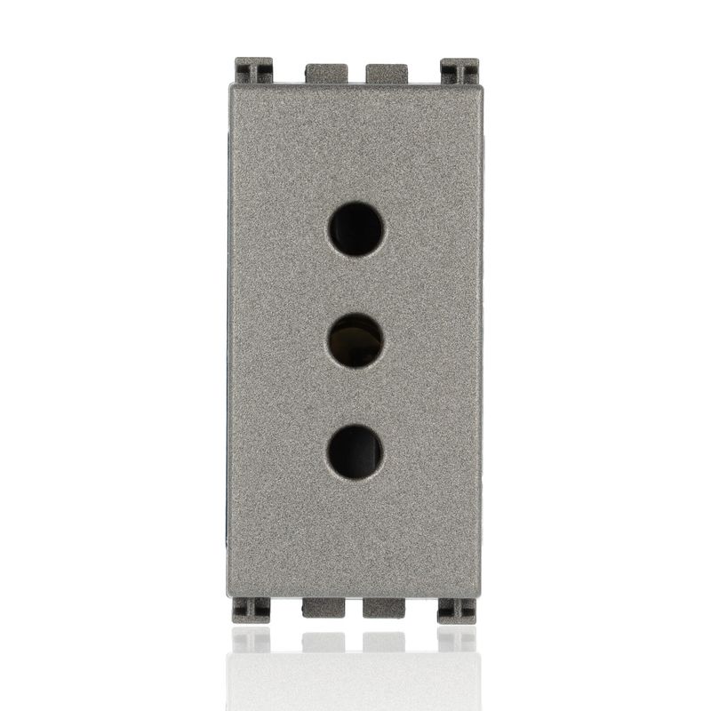 VIMAR 19201.M - Presa 2P+T 10A P11 Metal (Arkè)