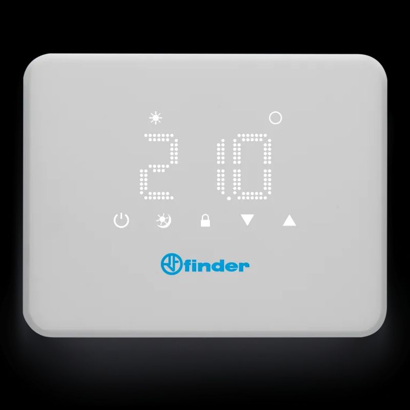 FINDER 1T9190030000 - Termostato Digitale Finder Bliss T Touch 5-37C 5A Bianco