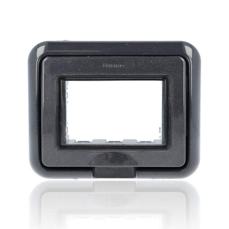 BTICINO 24603L - Coperchio Ip55 Da Incasso, Per Scatola 503E Di 3 Moduli O Luna, Antracite - LivingLight