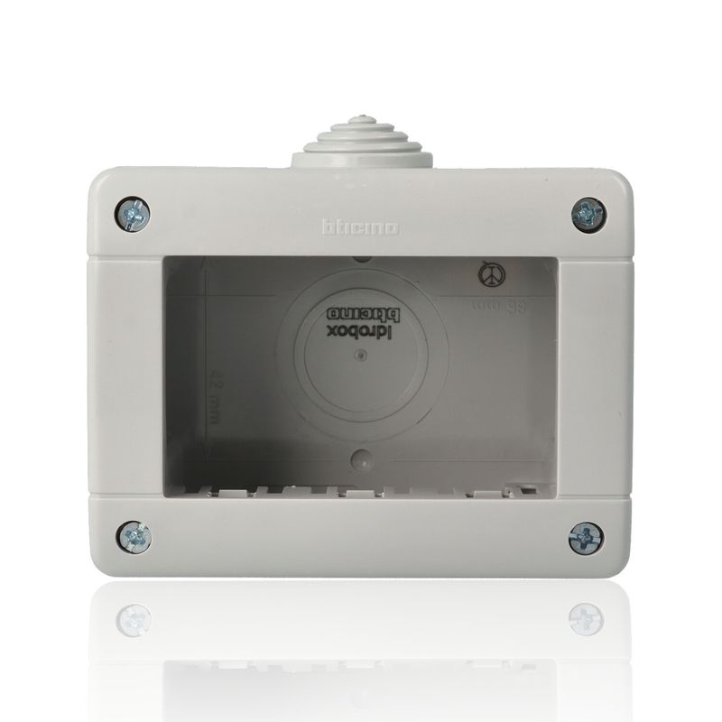 BTICINO 25403 - Custodia Ip40 Composta Da Base E Coperchio - 3 Moduli - Matix