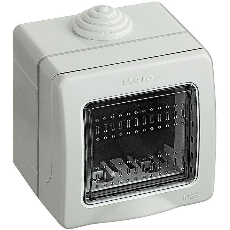 BTICINO 25502 - Custodia Ip55 Composta Da Base E Portello Di Protezione - 2 Moduli - Matix