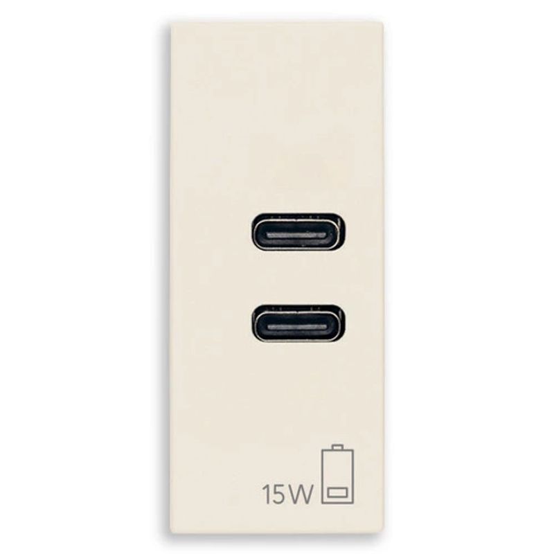 VIMAR 30292.CCC - Alimentatore USB C+C 15W 3A 5V canapa