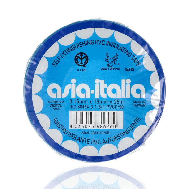 Nastro isolante PVC 19mm - 0.15mmX19mmX25m IMQ - Blu