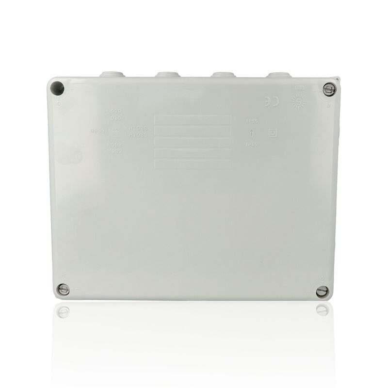 SOLERA 686 - Scatola di derivazione con coperchio a vite - IP55 - dim. int. 220 x 170 x 80 - pareti con passacavi - Grigio (alternativa Gewiss GW44008)
