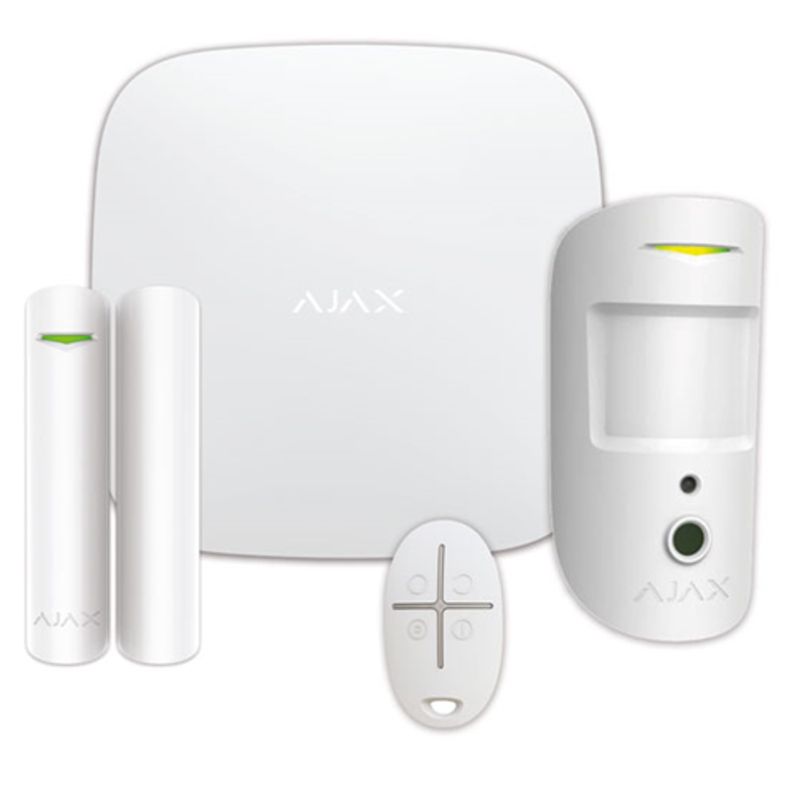 AJAX AJ-HUB2-4G-K - Kit Ajax Centrale Hub-2(2X4G+Ethernet)- 1 Cont. Magn.- 1 Rivel. Plotionprotect- 1 Telecomando Spacecontrol