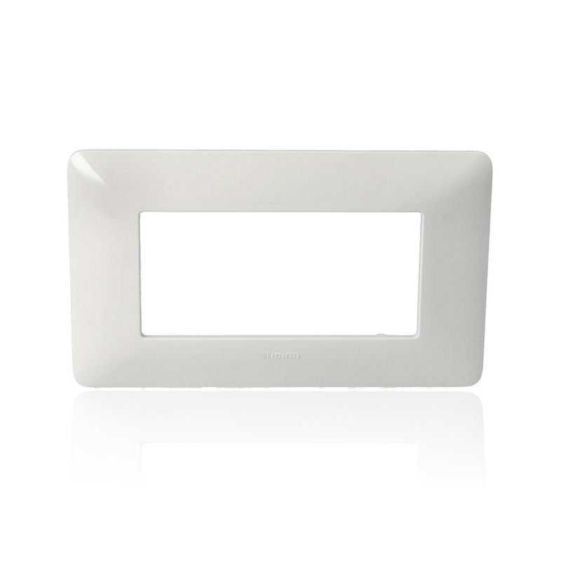 BTICINO AM4804BBN - Placca 4 Moduli - Bianco - Materiale Tecnopolimero - Matix