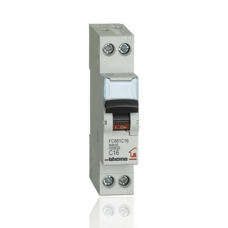 BTICINO FC881C16 - Magnetotermico BTDIN-RS 1P+N - 4500 - C16