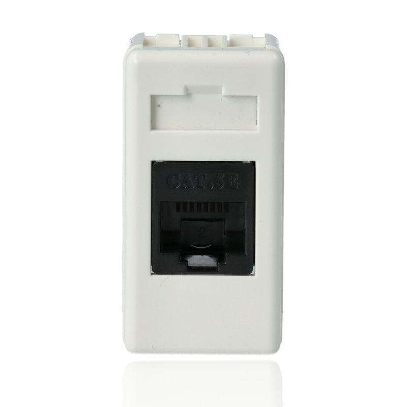 GEWISS GW20271 - Presa Rj45 - 4 Coppie - Categoria 5E - Utp - Toolless - 1 Modulo - System White