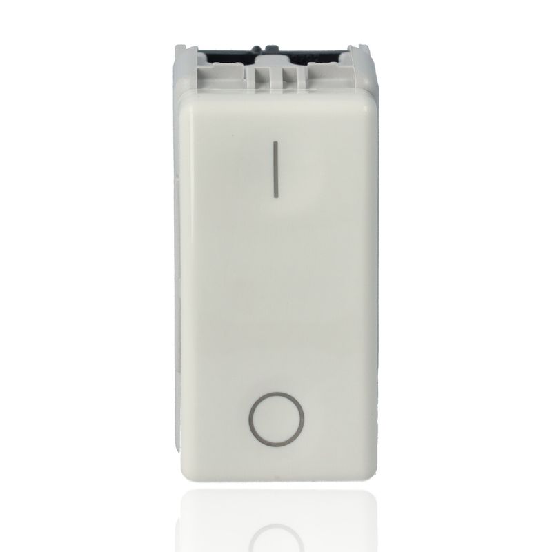 GEWISS GW20503 - Interruttore BIPolare 250V Ac - 16Ax - Neutro - Simbolo 0/I - 1 Modulo - System White