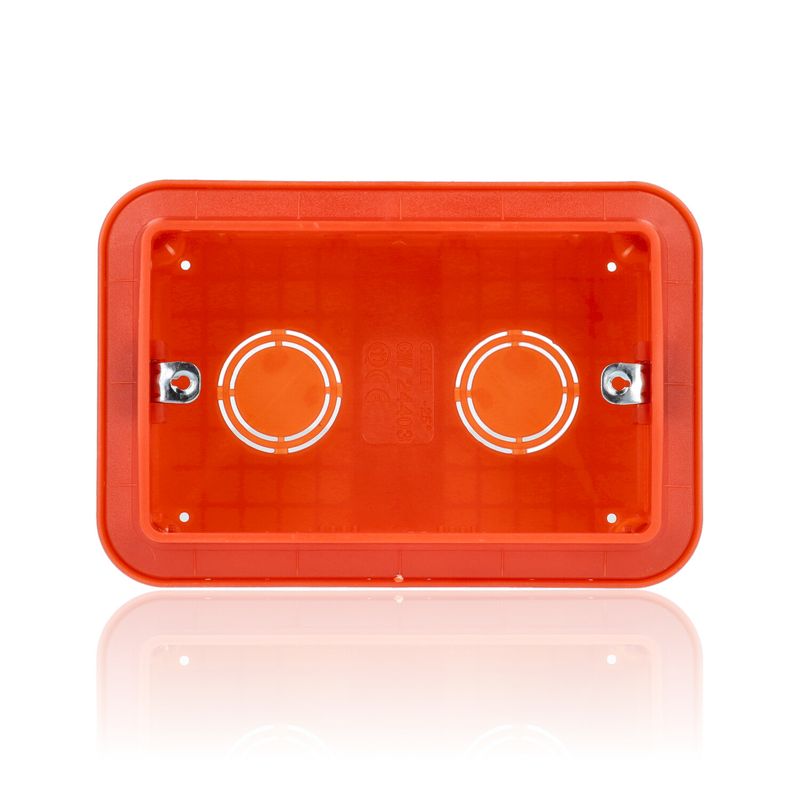 GEWISS GW24403 - Scatola ad alta capienza per serie civili modulari - big box - halogen free - 3 moduli - 119x80x50