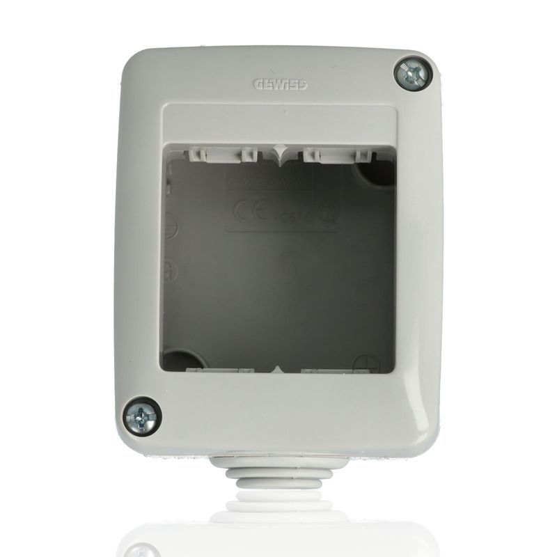 GEWISS GW27002 - Contenitore Per Apparecchi System - Protetto - 2 Posti - Grigio Ral 7035 - IP40
