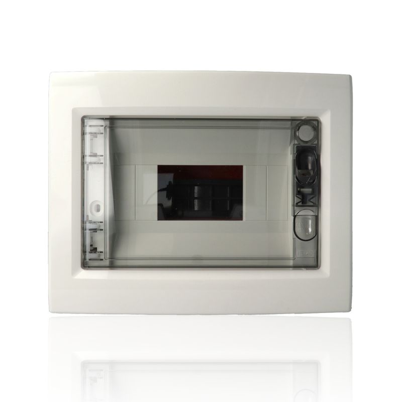 GEWISS GW40604 - Centralino protetto - da Incasso - porta trasparente fumé con telaio estraibile - 8M IP40