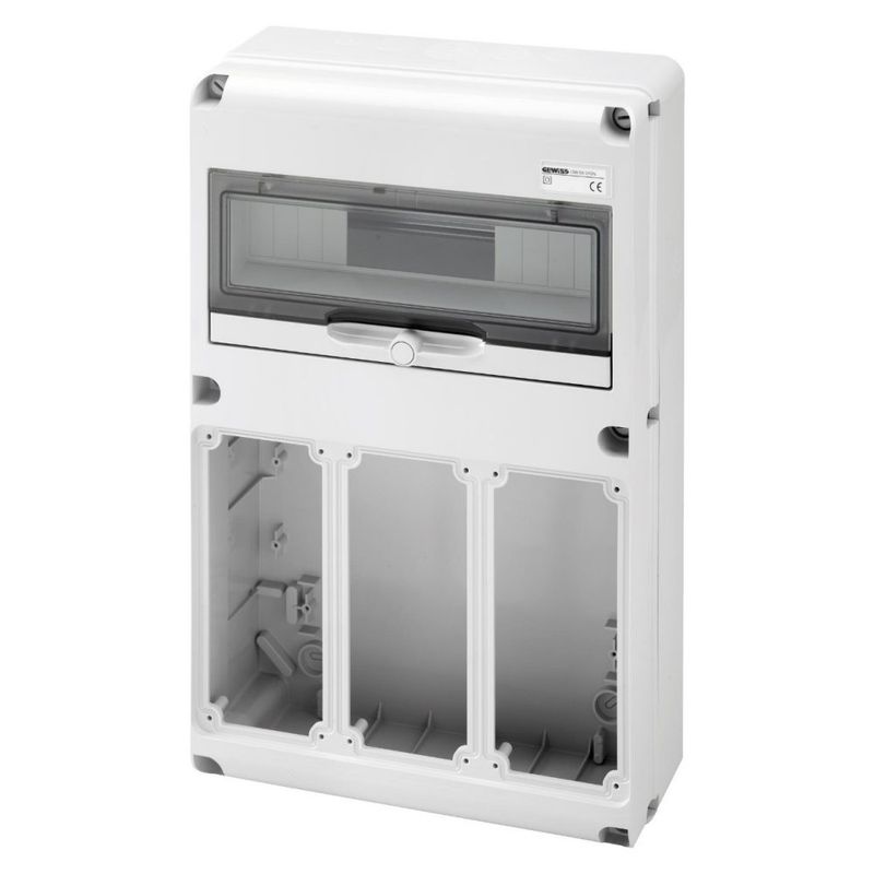 GEWISS GW68010N - Quadro Q-DIN 14 Moduli 3 Flange Prese Interbloccate IP65