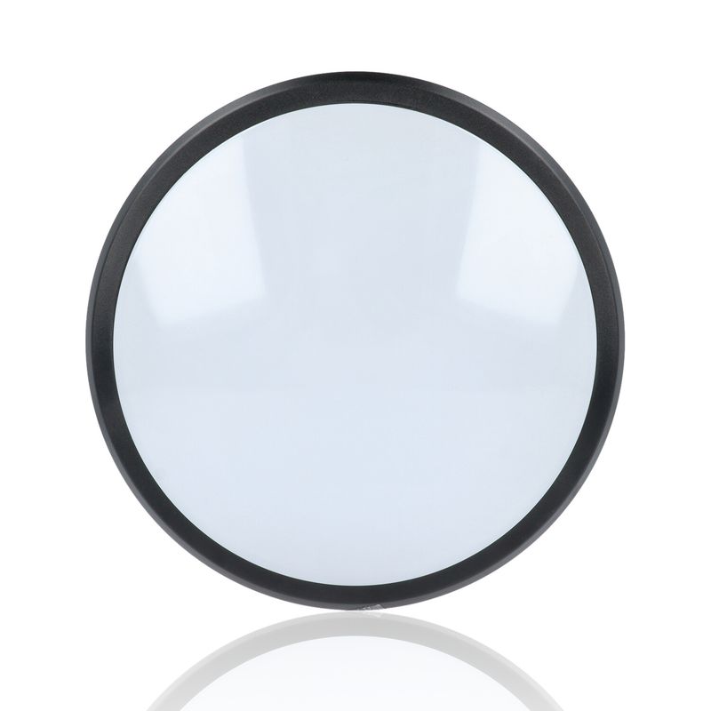 Plafoniera LED tonda, 12W, 220Vac, Luce Naturale, Nera