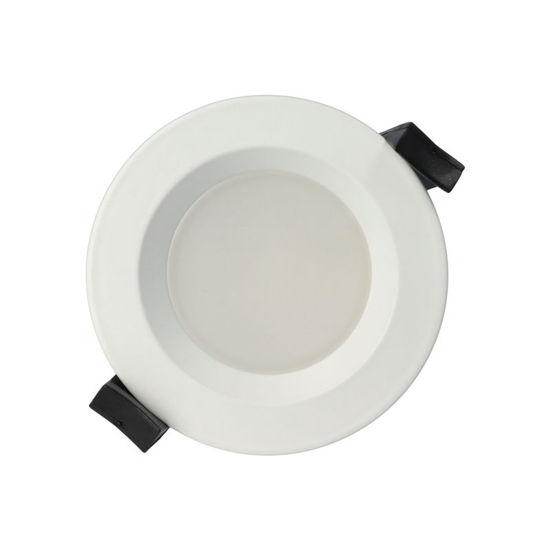 Faretto LED rotondo da incasso diam.85mm, 7W, 220Vac, con regolazione temperatura luce (Calda - Naturale - Fredda) - Bianco