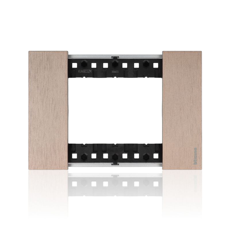 BTICINO KA4803ZM - Placca 3 Moduli - Rame - Now