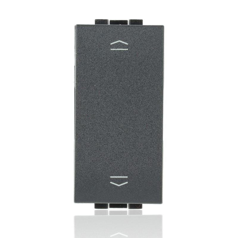 BTICINO L4027N - Commutatore Doppio Tasto (1-0-2) 16A 250 Vac - Antracite - LivingLight