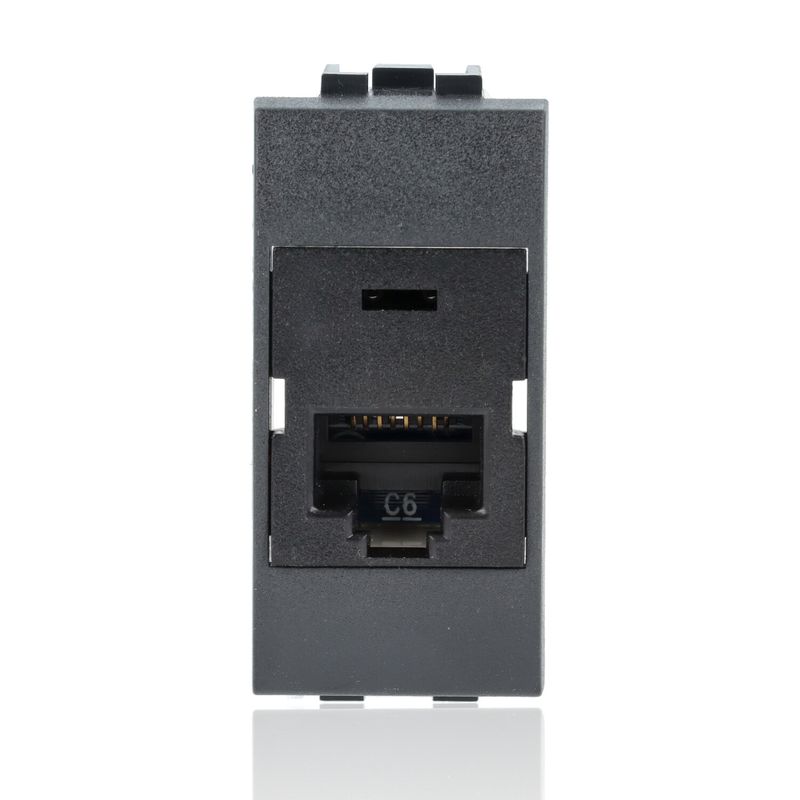 BTICINO L4262C6 - Connettore Rj45 Categoria 6 Utp - Antracite - LivingLight