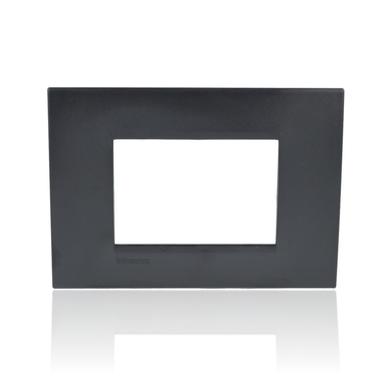 BTICINO LNA4803AR_BOX - 10 pezzi - Placca Quadra 3 Moduli - Antracite - LivingLight