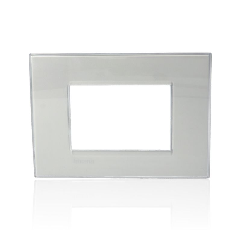 BTICINO LNA4803KG - Placca Quadra 3 Moduli - Grigio Ghiaccio - LivingLight