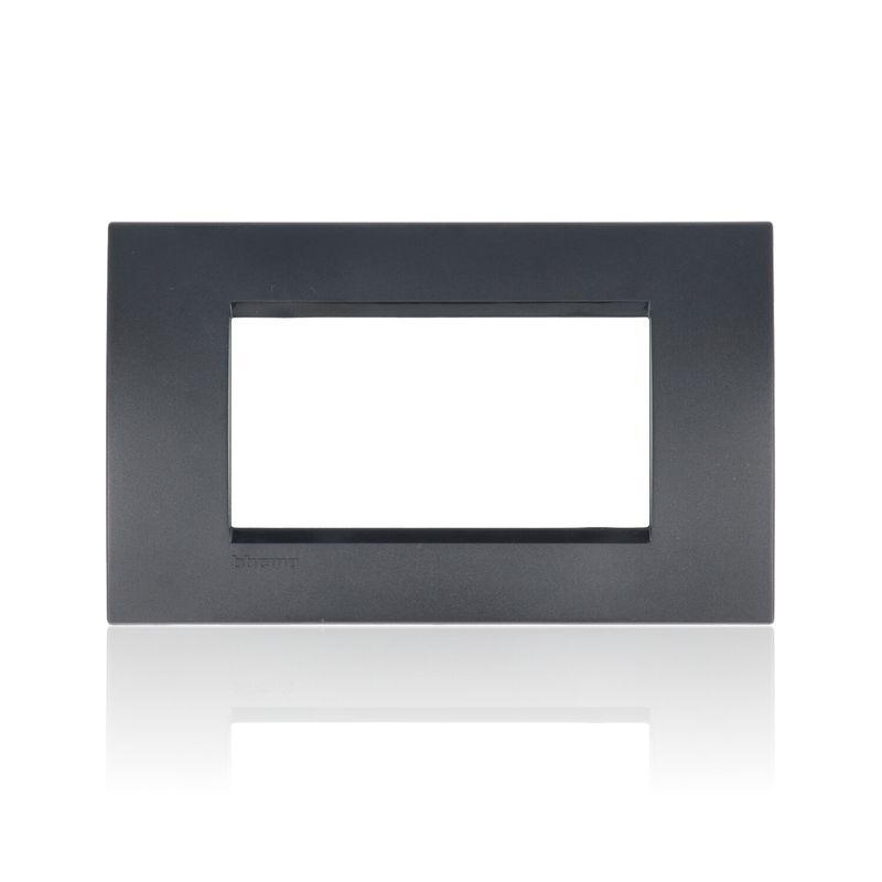 BTICINO LNA4804AR - Placca Quadra 4 Moduli - Antracite - LivingLight