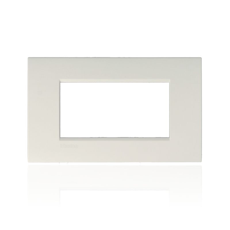 BTICINO LNC4804BN - Placca 4 Posti Quadra Bianco Puro Livinglight Air
