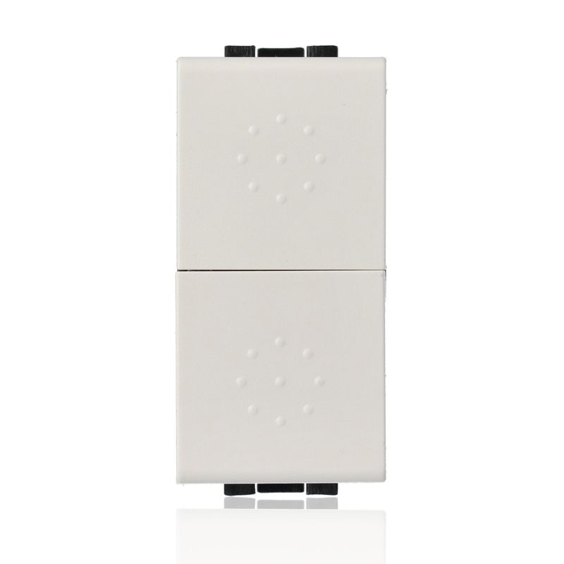 BTICINO N4036 - Pulsante Doppio (1P/No)+(1P/No) 10A - Bianco - LivingLight
