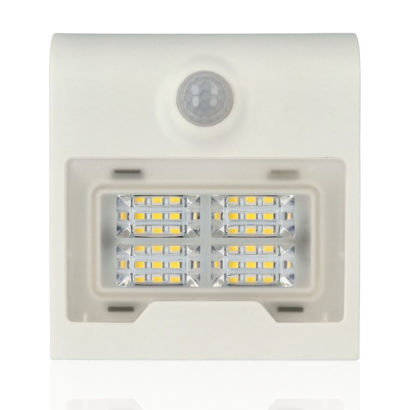 Proiettore LED solare con rilevatore di presenza, 2W, Luce Naturale, Bianco