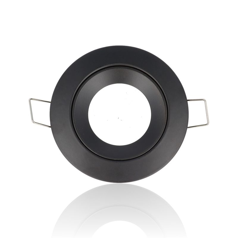 Porta faretto rotondo da incasso diam.79mm, GU10, Nero (Gamma Lusso)