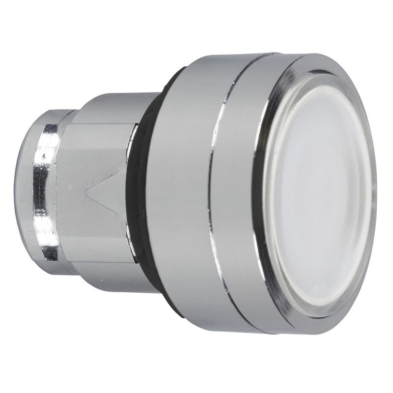 SCHNEIDER ZB4BA18 - Testa pulsante luminoso Ø22 - bianco - per inserimento etichetta- per LED universale