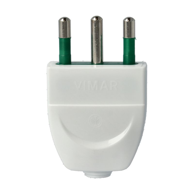 VIMAR 00202.B - Spina 2P+T 16 A 250V standard italiana, tipo S17, bianca