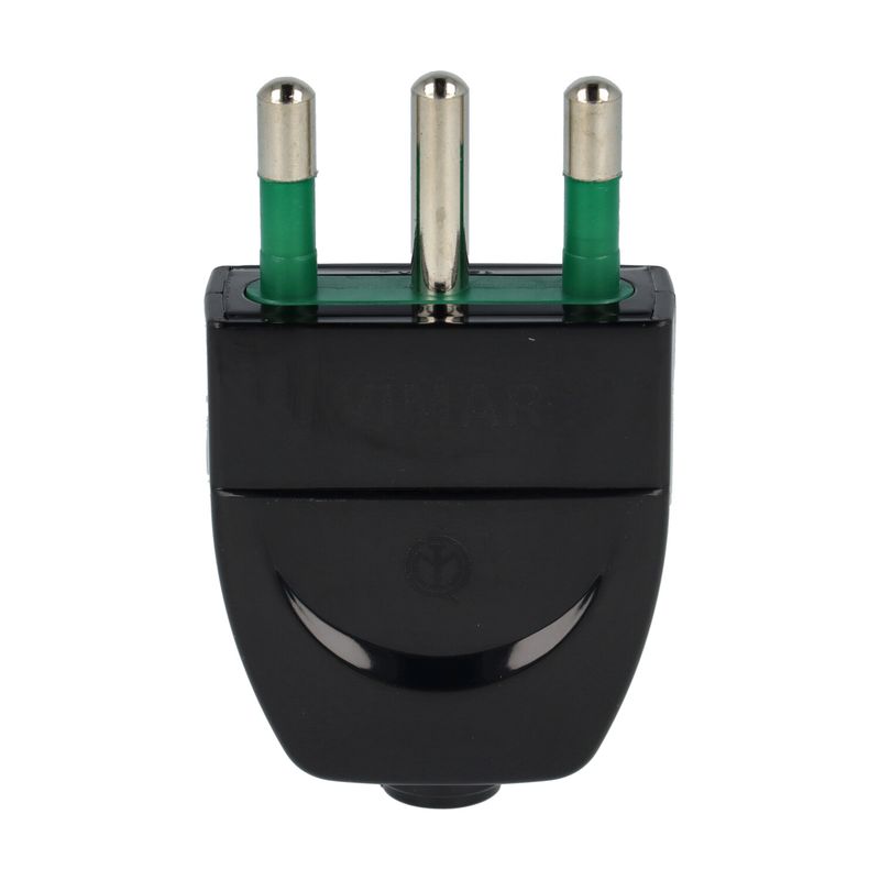 VIMAR 00202 - Spina 2P+T 16A di tipo S17 con cavo assiale, nera
