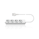 VIMAR 01292.CC.B - Presa multipla 4 universale, cavo 2mt bianco