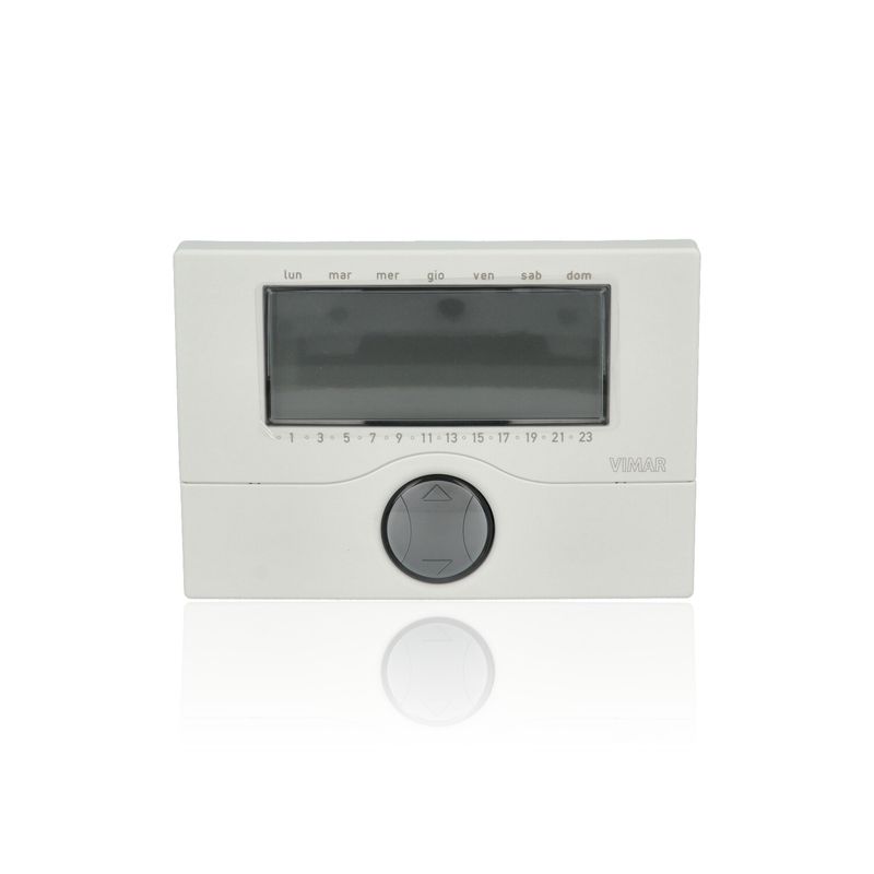 VIMAR 01910 - Cronotermostato a batt. parete bianco