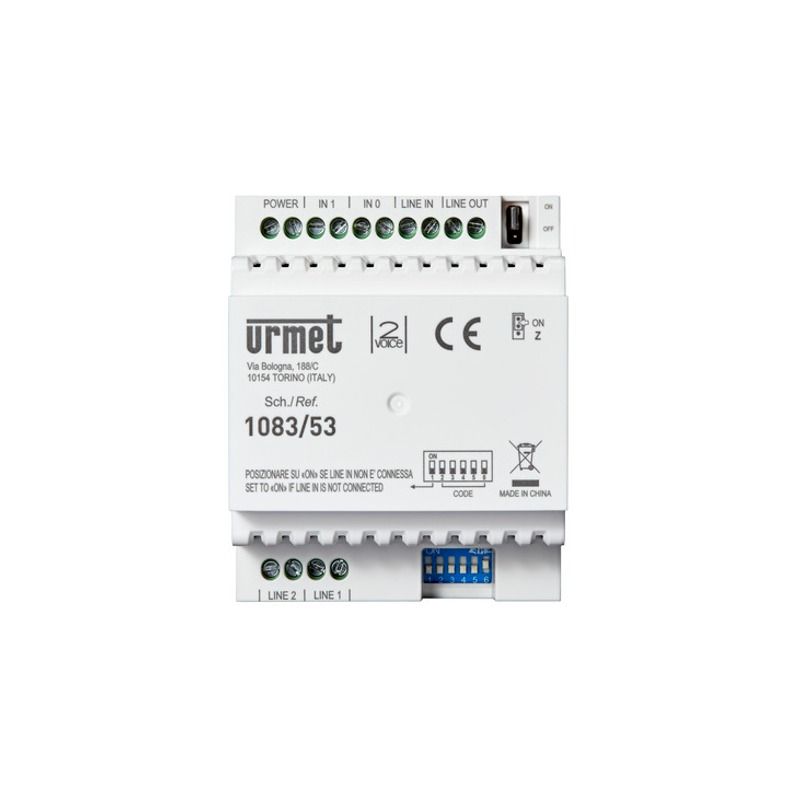 URMET 1083/53 - Interfaccia di colonna, 2 montanti, sistema 2Voice