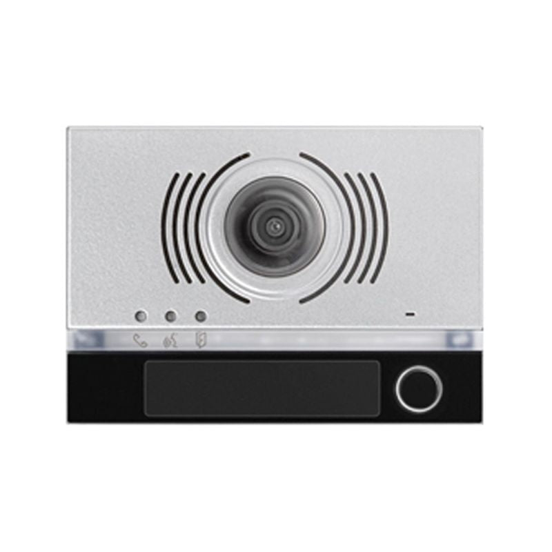 URMET 1168/141 - Frontalino Urmet Alpha Video Per Posto Esterno Con 1 Pulsante Nero