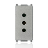 VIMAR 14201.SL - Presa 2P+T 10A P11 Silver (Plana)