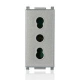 VIMAR 14203.SL - Presa bipasso 2P+T 16A P17/11 Silver (Plana)
