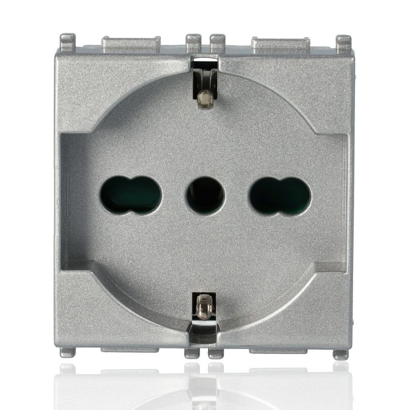 VIMAR 14210.SL - Presa 2P+T 16A universale Silver (Plana)