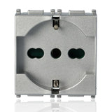 VIMAR 14210.SL - Presa 2P+T 16A universale Silver (Plana)
