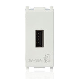 VIMAR 14292 - Unità alimentazione USB 5V1,5A 1M Bianco (Plana)